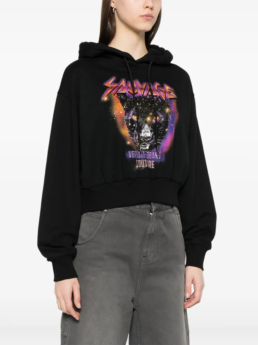 Versace Jeans Couture Sauvage hoodie Zwart