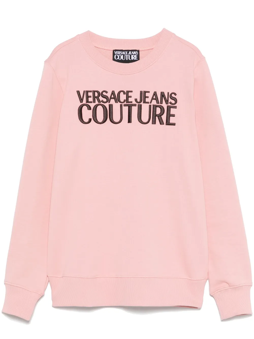 Versace Jeans Couture Sweater met geborduurd logo Roze