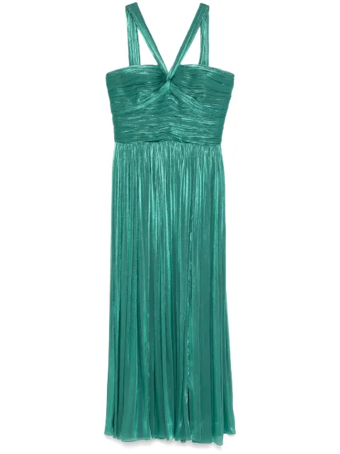 Costarellos lurex georgette maxi dress