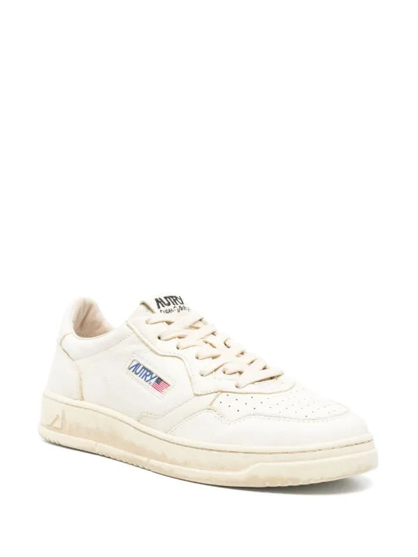 スニーカー Autry Super Vintage Sneakers Autry Medalist Super Vintage Low Sneakers In White Green And