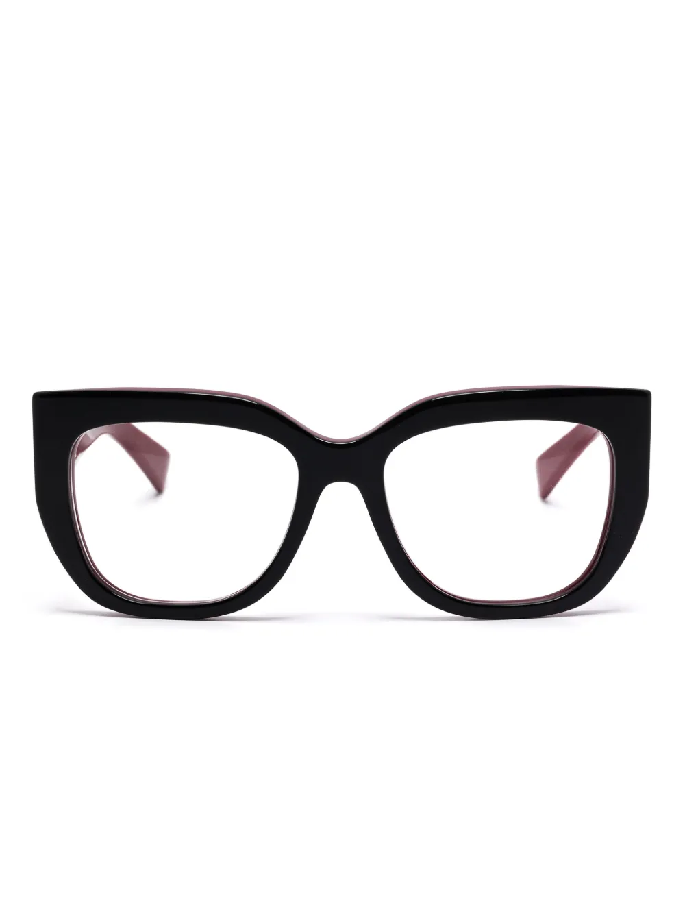 Gucci Eyewear Zonnebril met oversized montuur Zwart