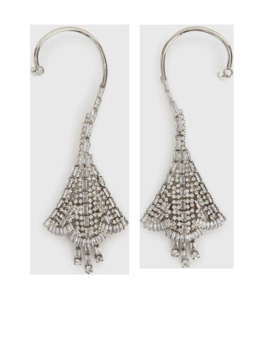 Ermanno Scervino Crystal-embellished Ear Cuff In Silber
