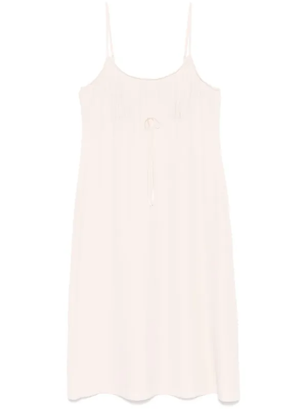 Simone Rocha Bow Slip Midi Dress in Neutrals