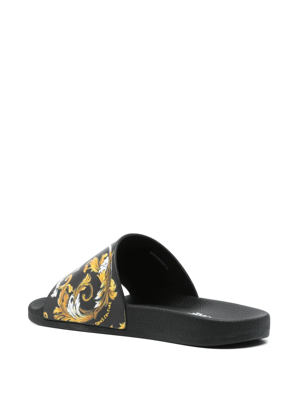 Versace Jeans Couture Barocco-print slides Black