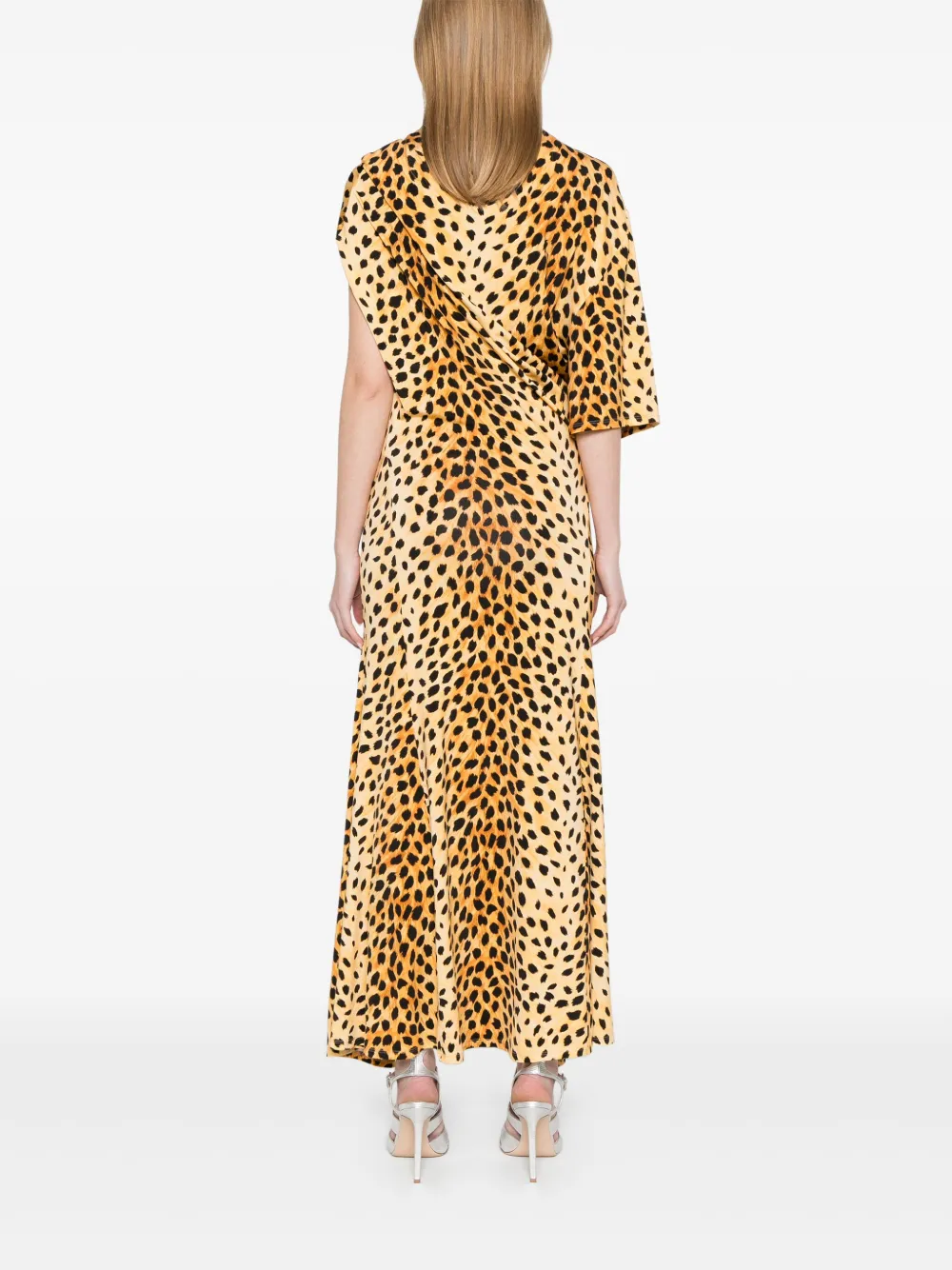 Rabanne Maxi-jurk met luipaardprint Zwart