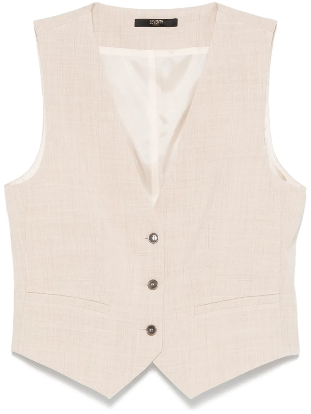 Seventy mélange-effect waistcoat | Neutrals | Image 1