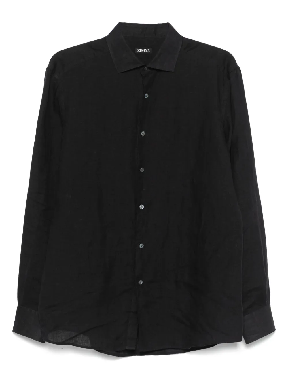 Zegna camisa de lino | negro | Image 1