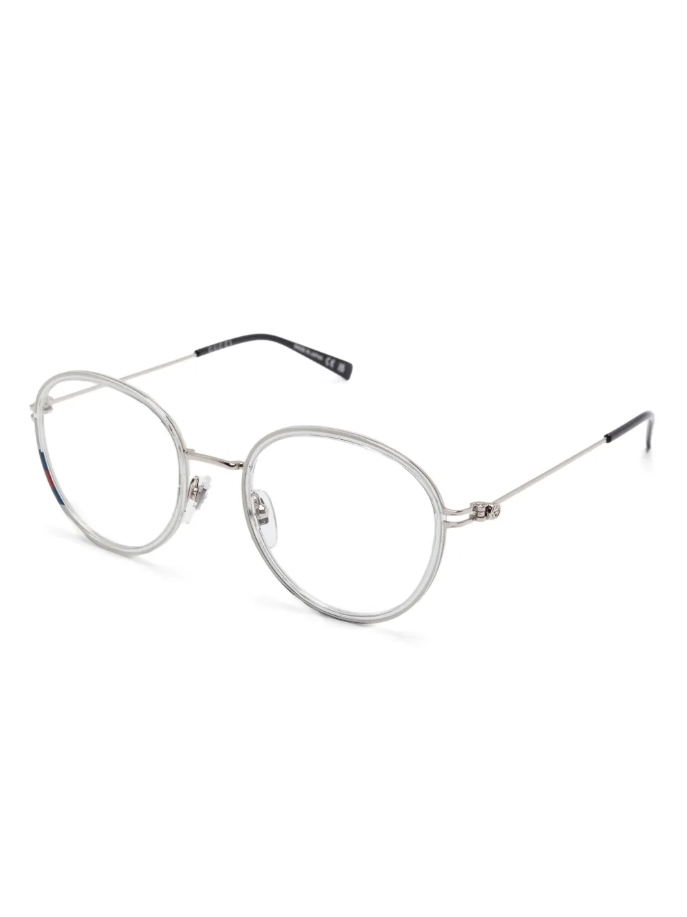 Gucci Eyewear Bril met rond montuur - Zilver