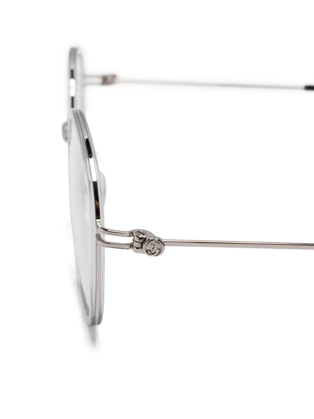 Gucci Round-frame Glasses In Silver
