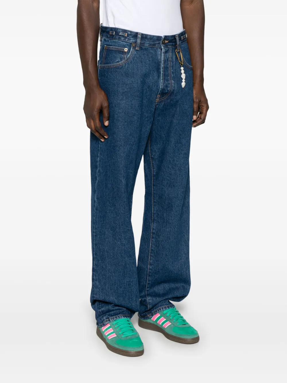 Shop Darkpark Mark Jeans In 蓝色