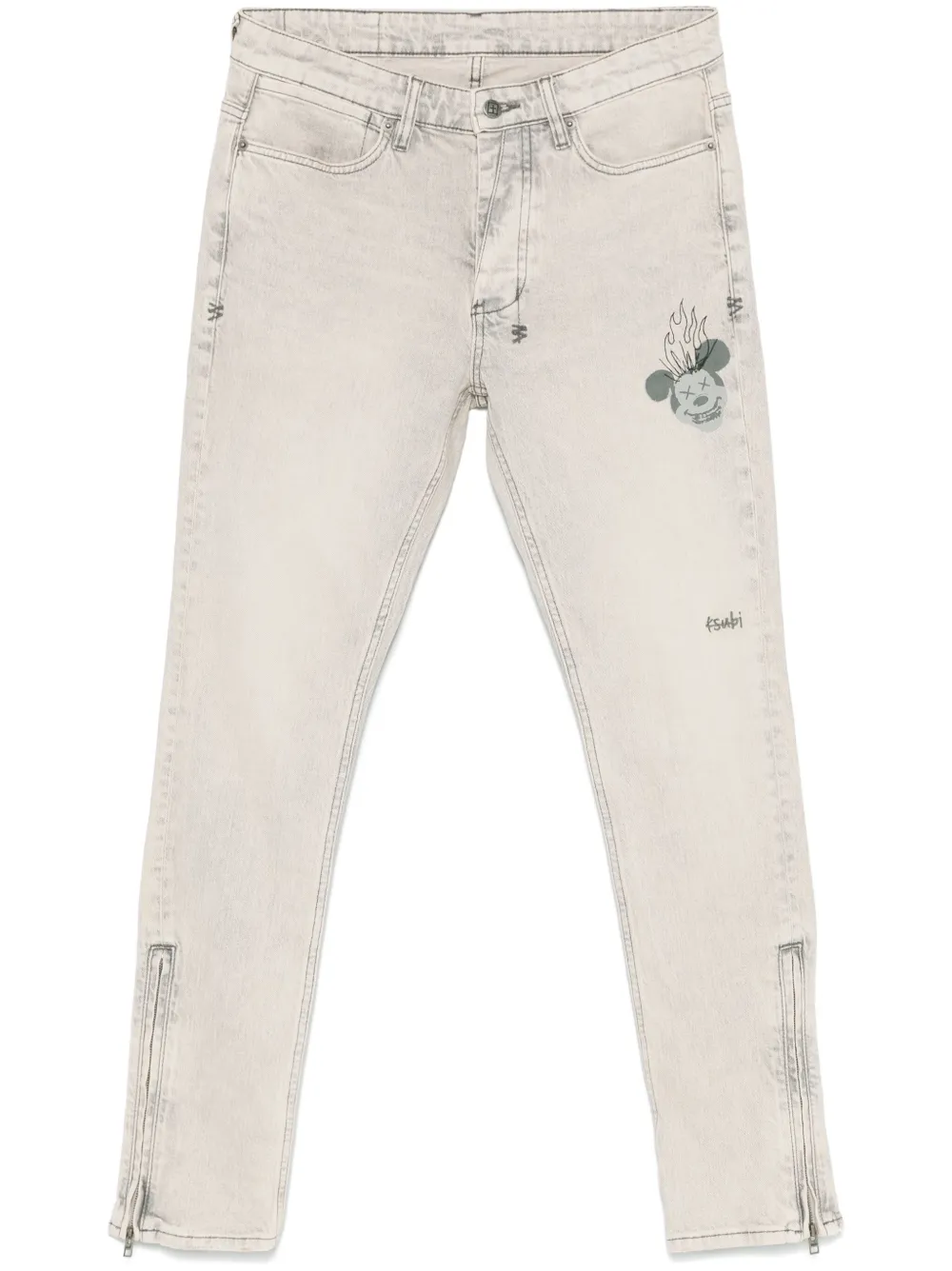 Ksubi Van Winkle Pluto Chamber skinny jeans Grijs