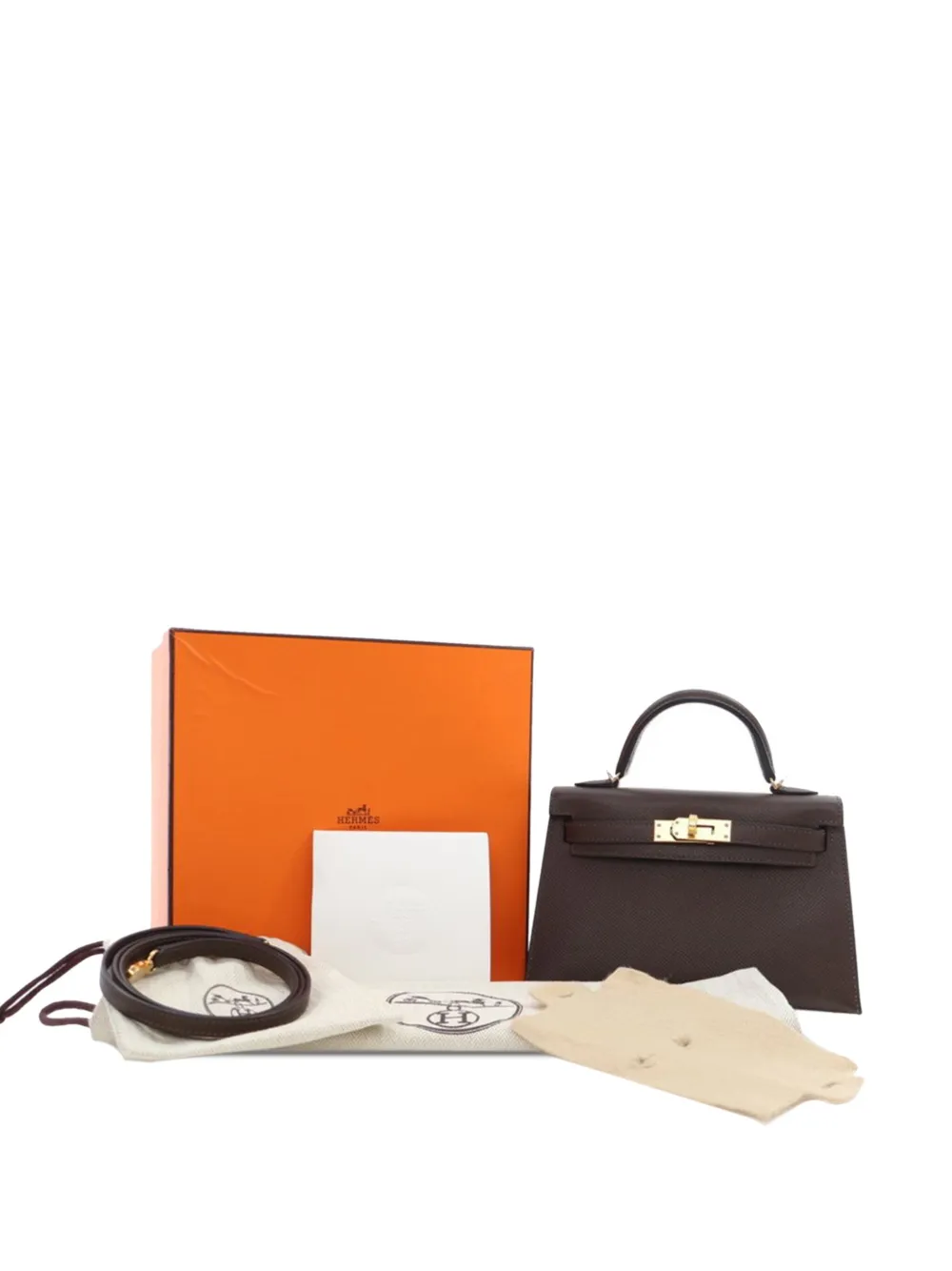 Hermès Pre-Owned 2023 Mini Epsom Kelly Sellier II 20 tote bag - Bruin