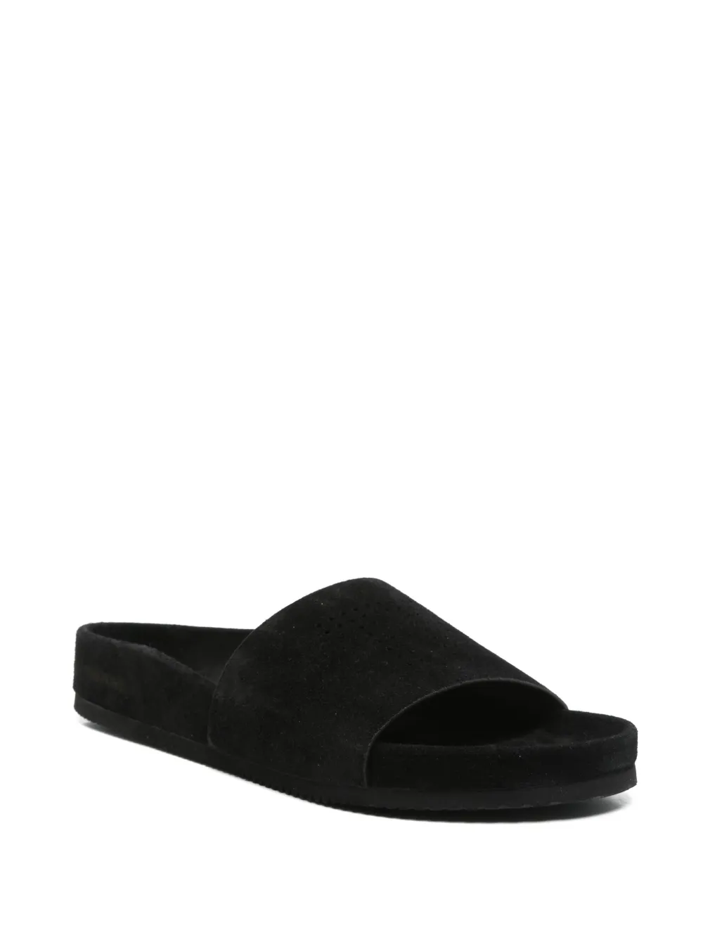 TOM FORD logo-perforated slides Black