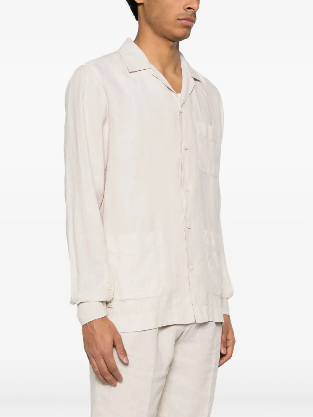 Boglioli Linnen shirtjack Beige