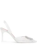 Amina Muaddi Carmelia pumps - White