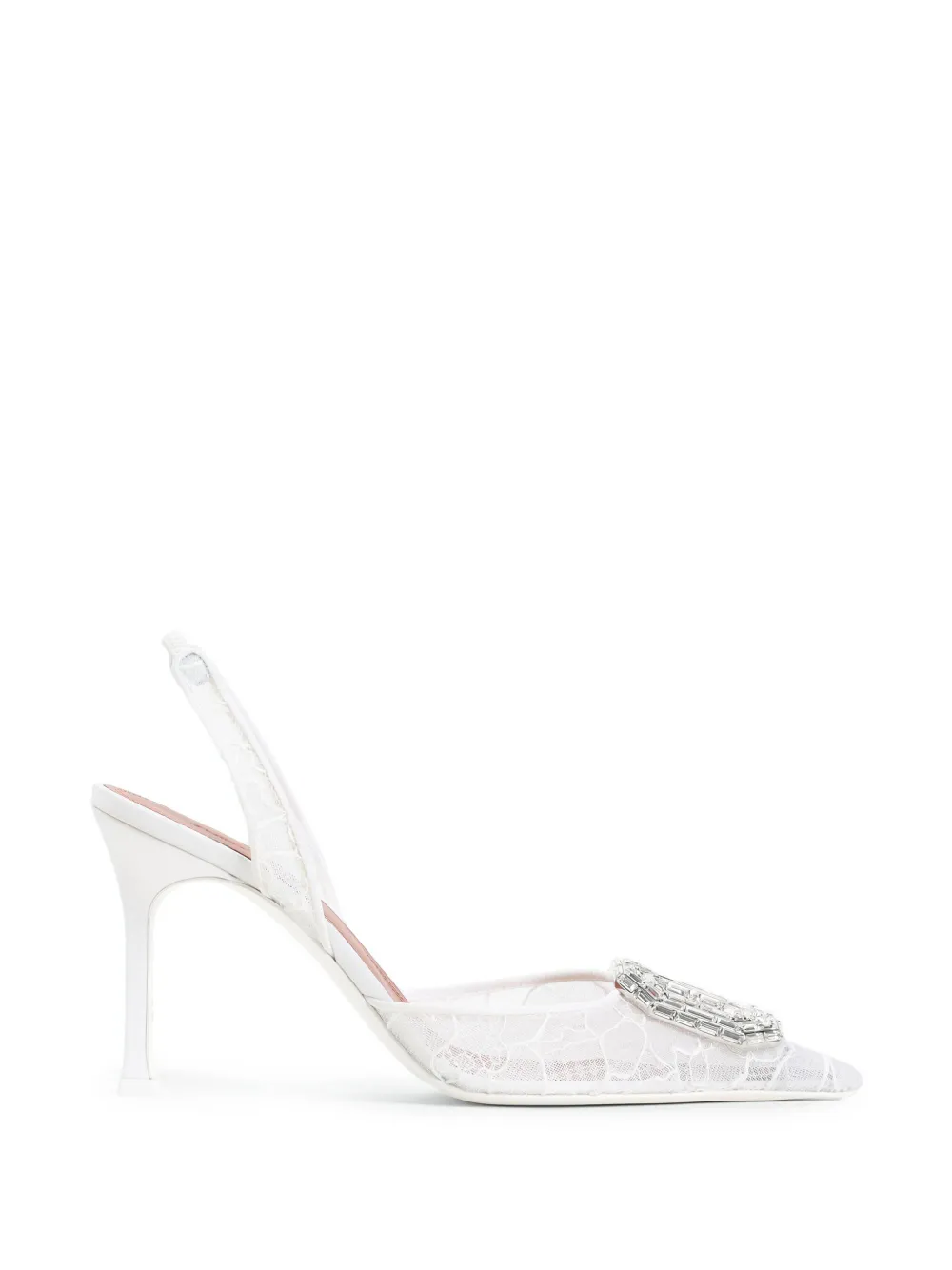 Amina Muaddi Carmelia pumps - Wit