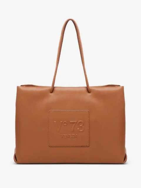V°73 tote con logo en relieve