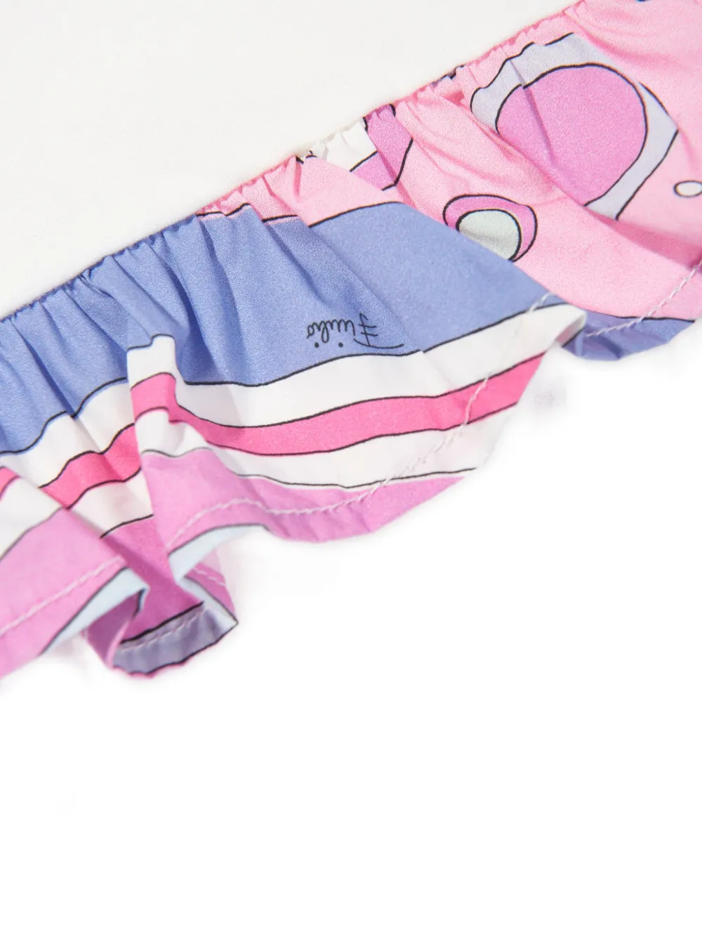 PUCCI Junior T-shirt met ruches Wit