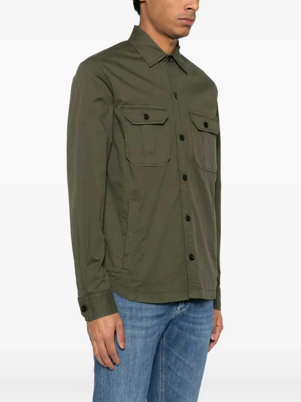 Boglioli Twill shirtjack Groen