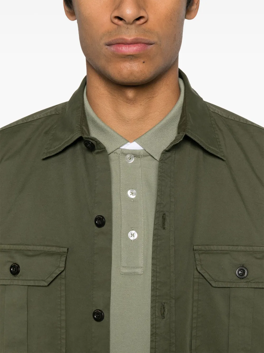 Boglioli Twill shirtjack Groen