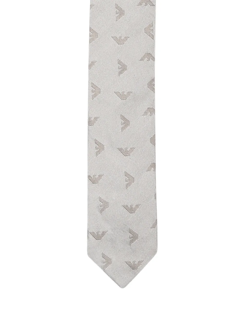 Emporio Armani Kids monogram-pattern tie - Grijs