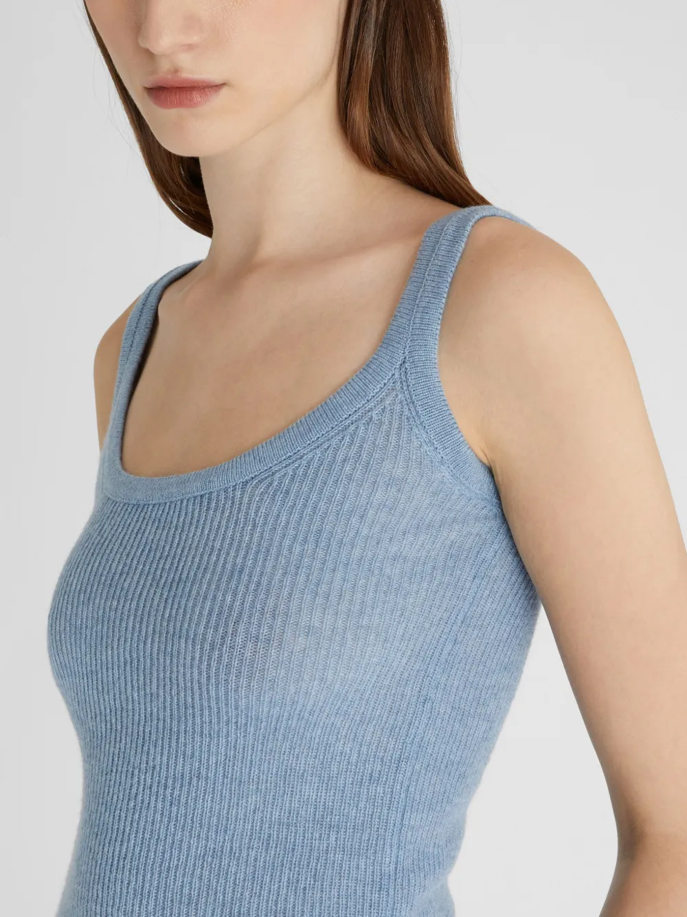 Ermanno Scervino Kasjmier tanktop met parelstiksel Blauw