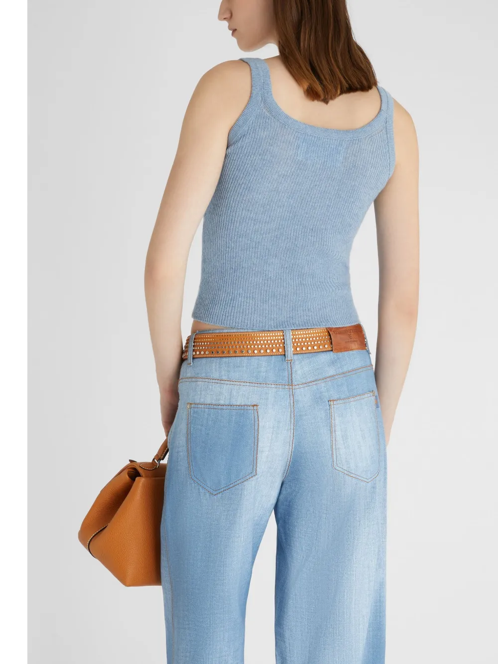 Ermanno Scervino Kasjmier tanktop met parelstiksel Blauw