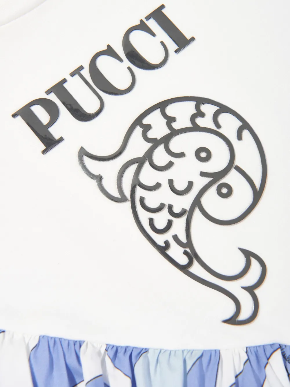 PUCCI Junior T-shirt met logo Blauw