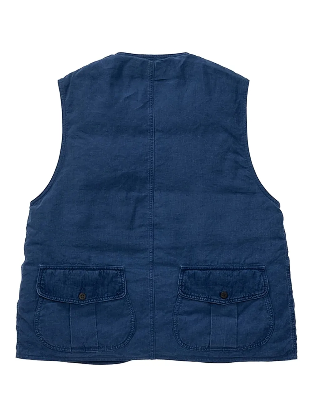 Visvim Button-fastening Multi-pocket Gilet In Blue