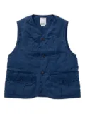 visvim button-fastening multi-pocket gilet - Blue