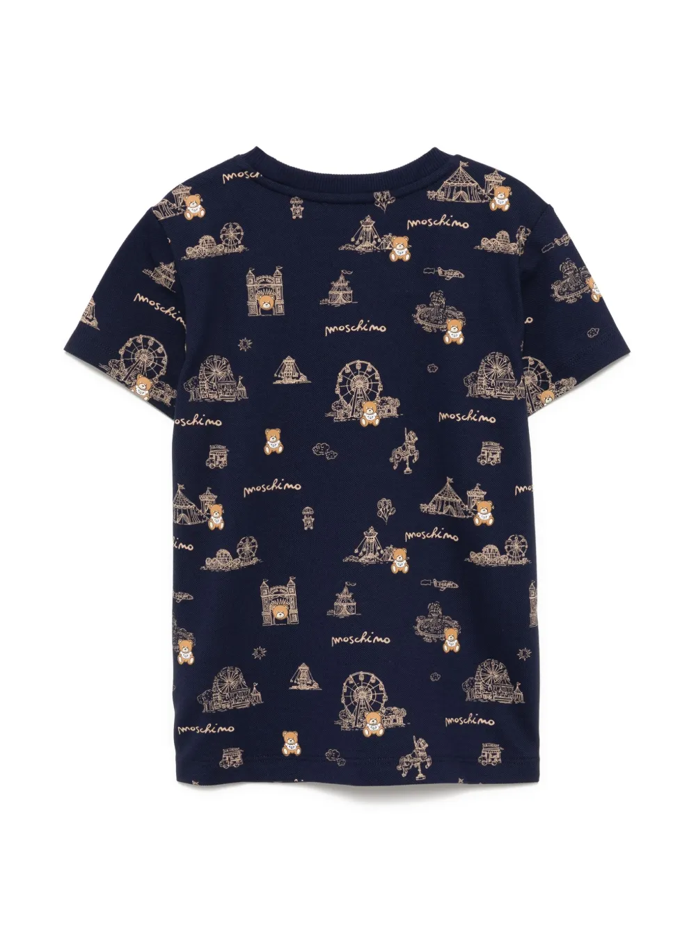 Moschino Kids T-shirt met logoprint - Blauw