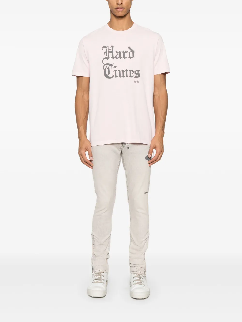 Ksubi T-shirt met tekst - Roze