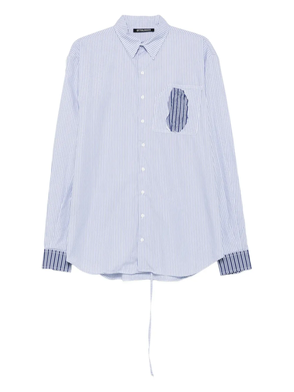 Ottolinger striped patch-pocket shirt - ブルー Ottolinger striped patch-pocket shirt - ブルー