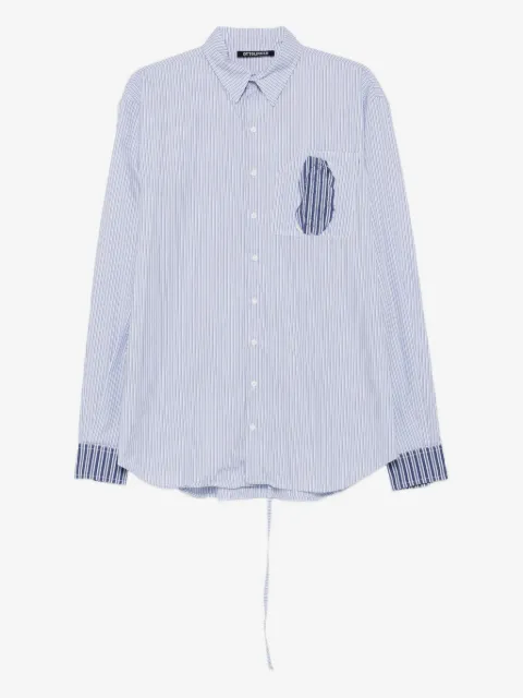 Ottolinger striped patch-pocket shirt