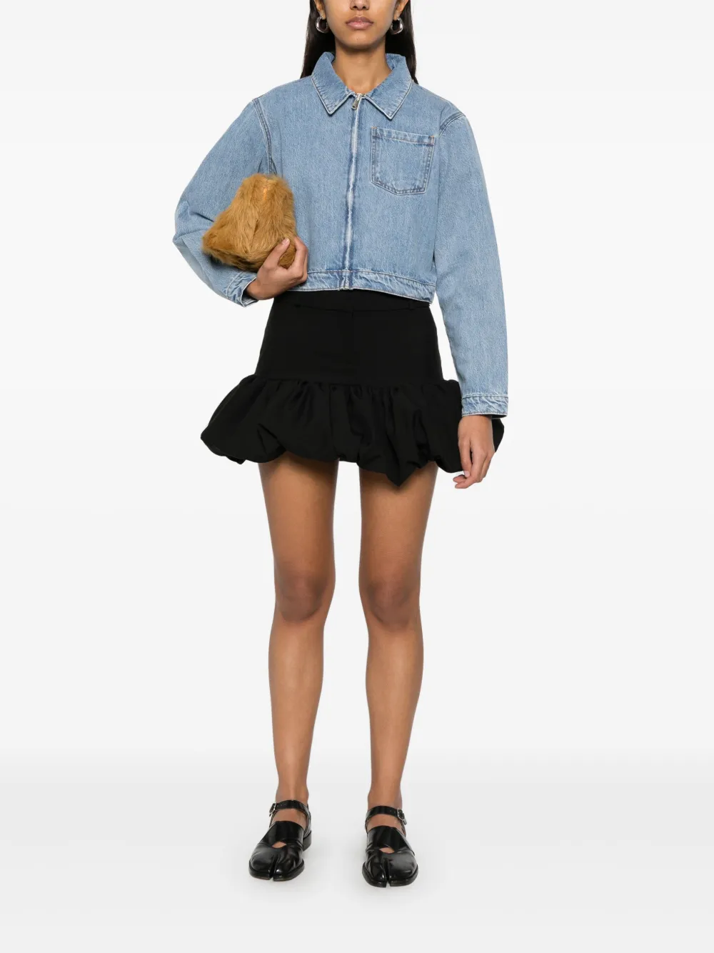 Coperni Cropped denim jack - Blauw