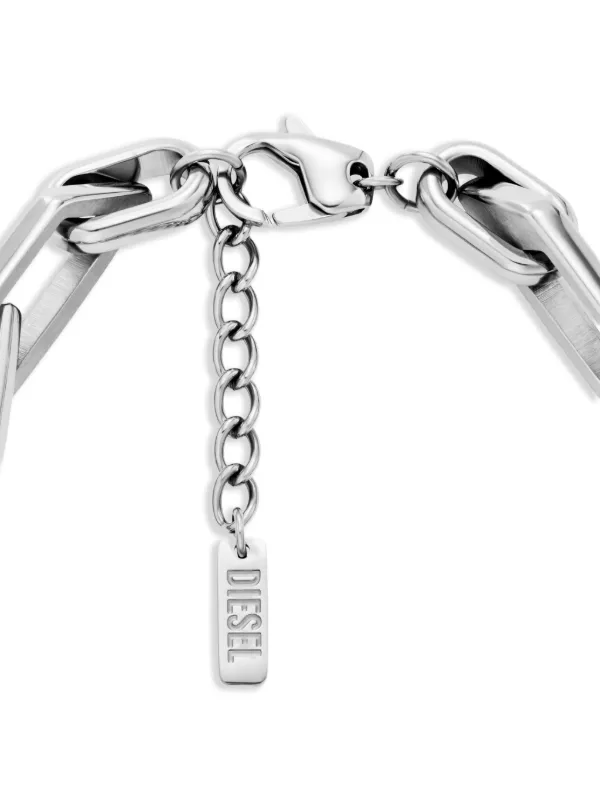 【DIESEL】ディーゼル Iconic D ブレスレット Diesel Iconic D ブレスレット | シルバートーン | FARFETCH JP