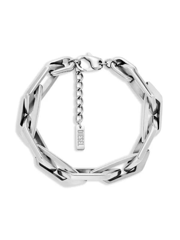実物写真あり DIESEL ブレスレット シルバー DIESEL ブレスレット ディーゼル アクセサリー メンズ シルバー