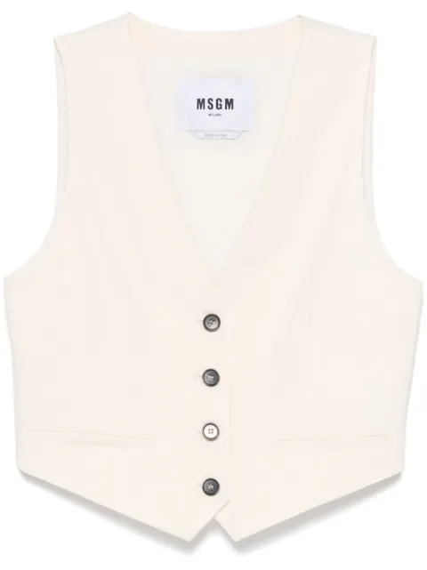 MSGM slub-texture waistcoat