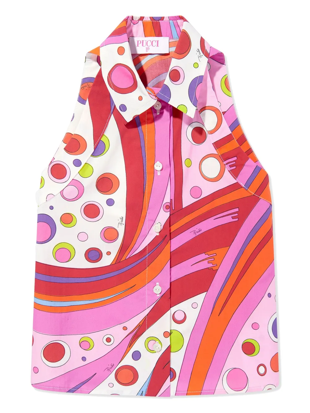 PUCCI Junior Fontane-print top | White | Image 1
