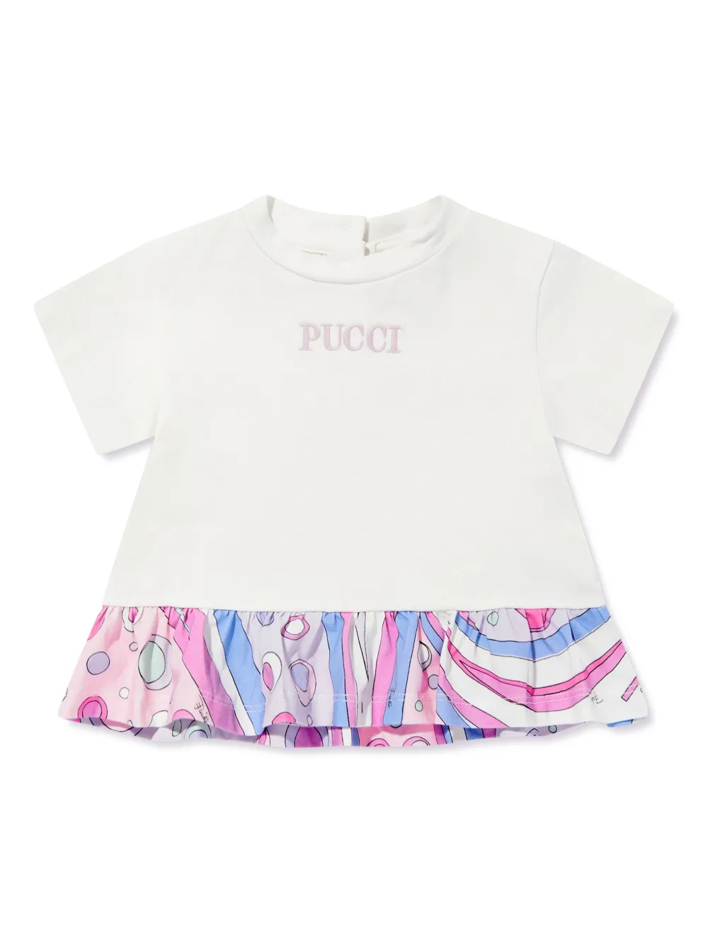 PUCCI Junior Jurk met geborduurd logo Wit