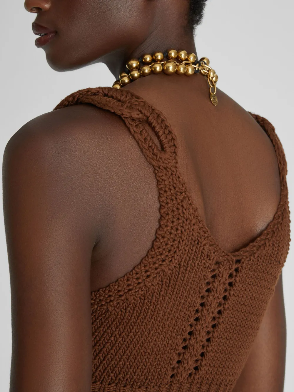 Ermanno Scervino Katoenen top Bruin