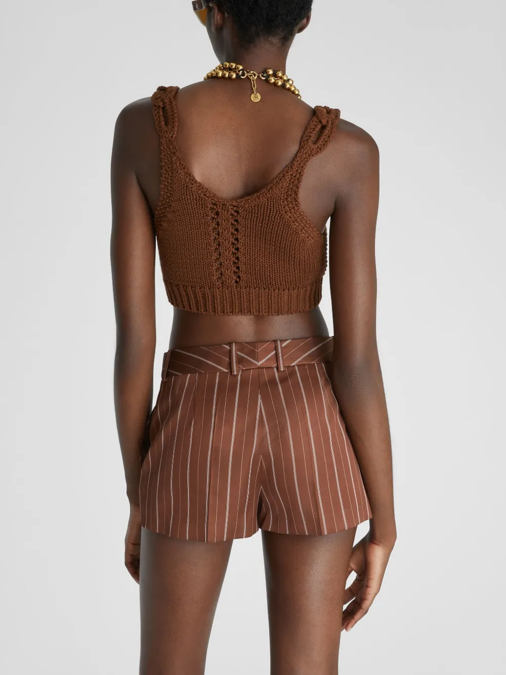 Ermanno Scervino Katoenen top Bruin