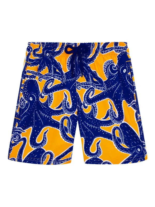Vilebrequin Kids octopus-print Swim Shorts Orange FARFETCH PH