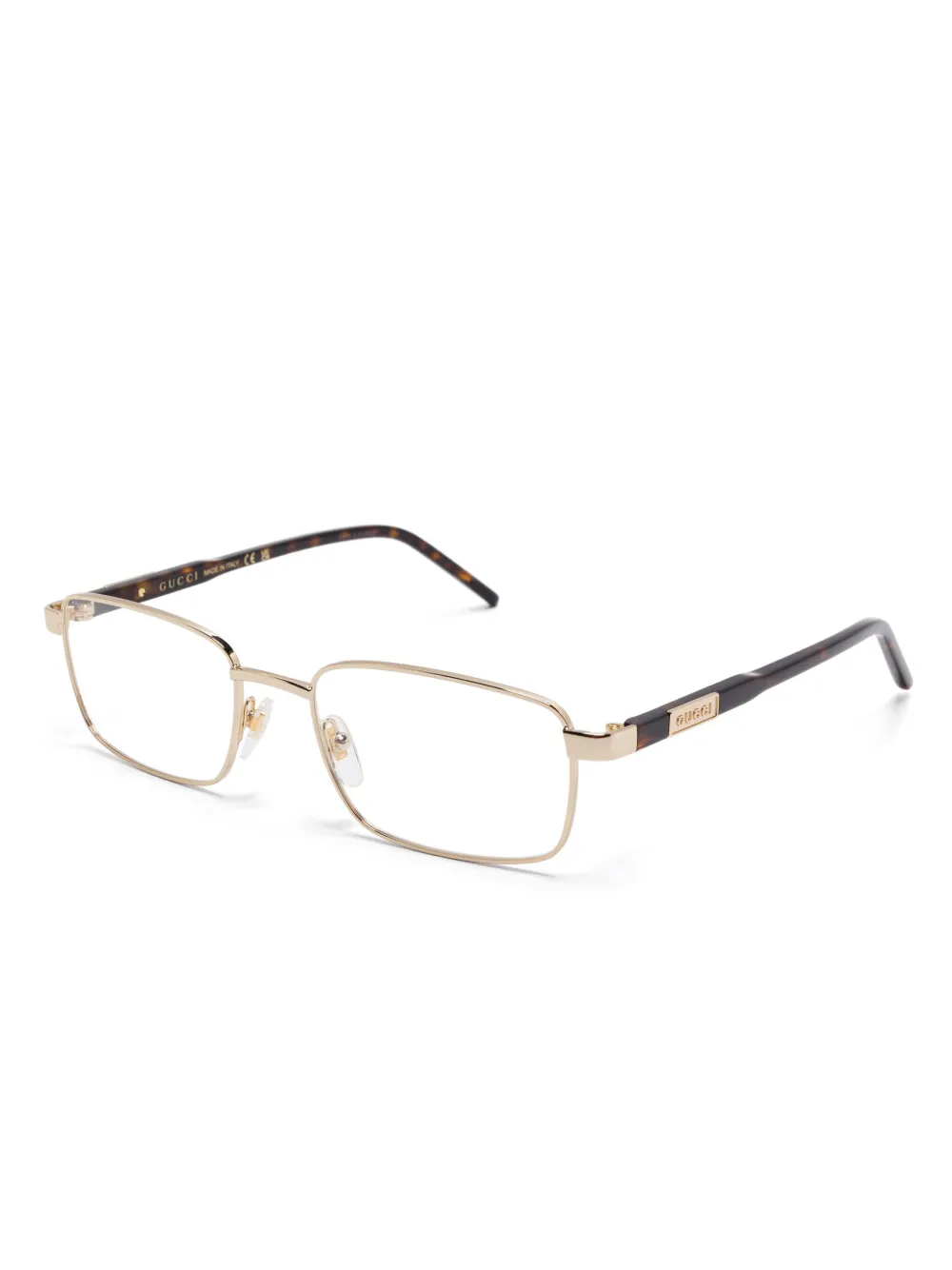 Gucci Eyewear Bril met rechthoekig montuur - Goud