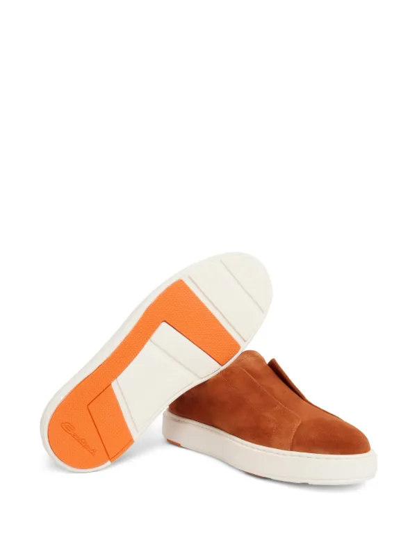Santoni Suede Sneakers | Brown | FARFETCH