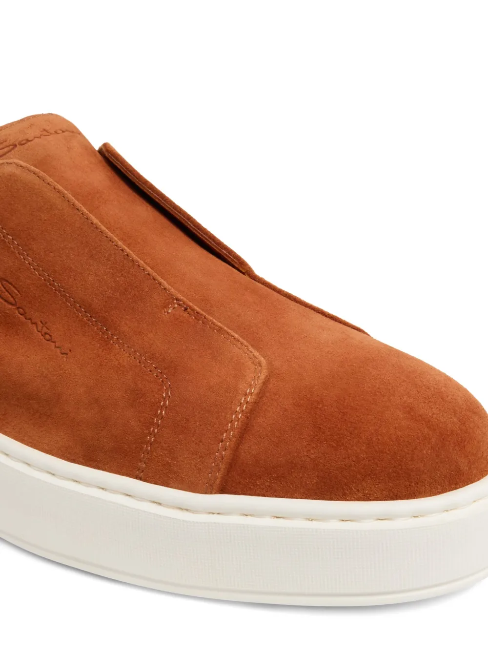 Santoni Suède sneakers Bruin