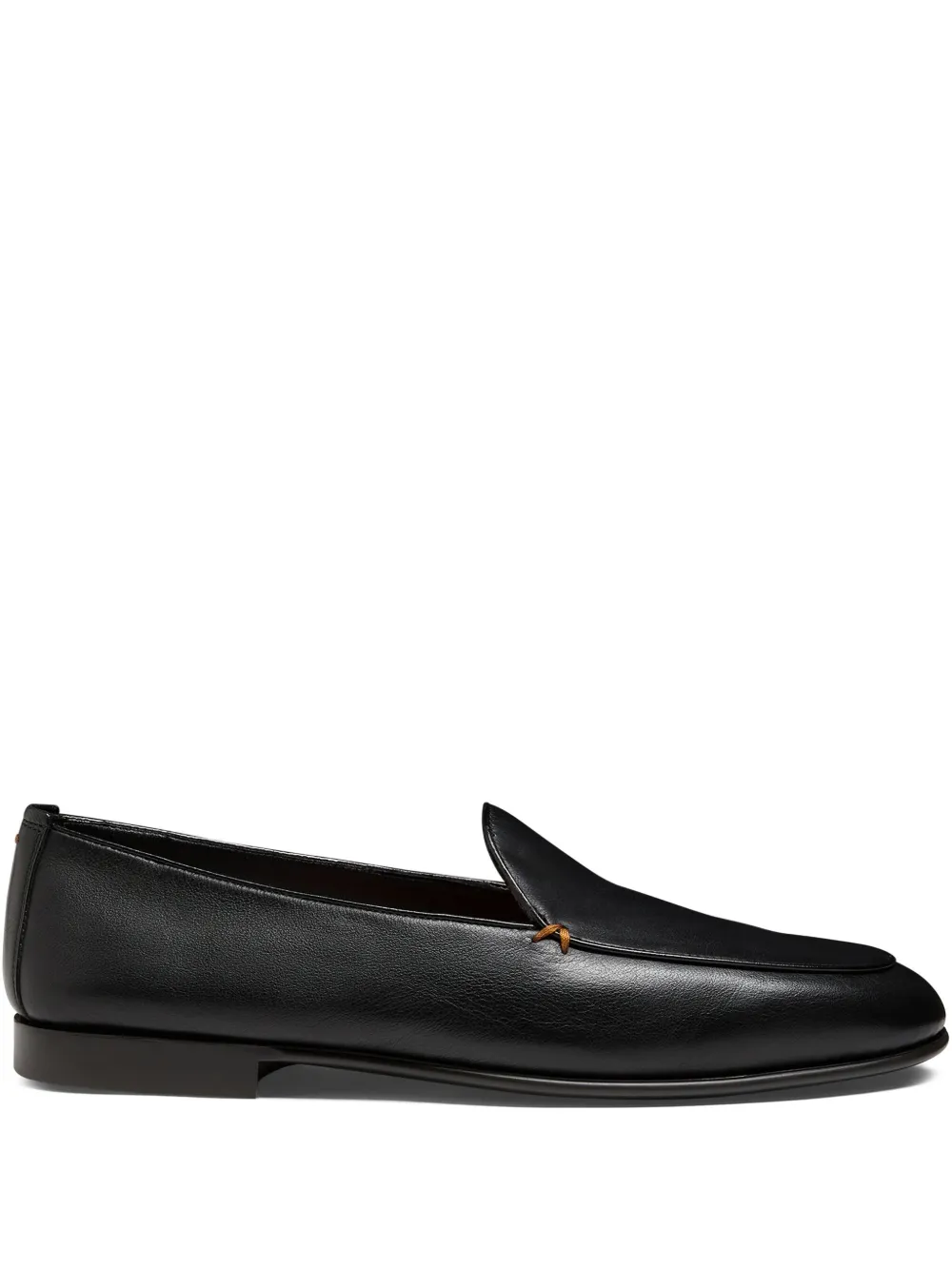 Santoni leather loafers Black