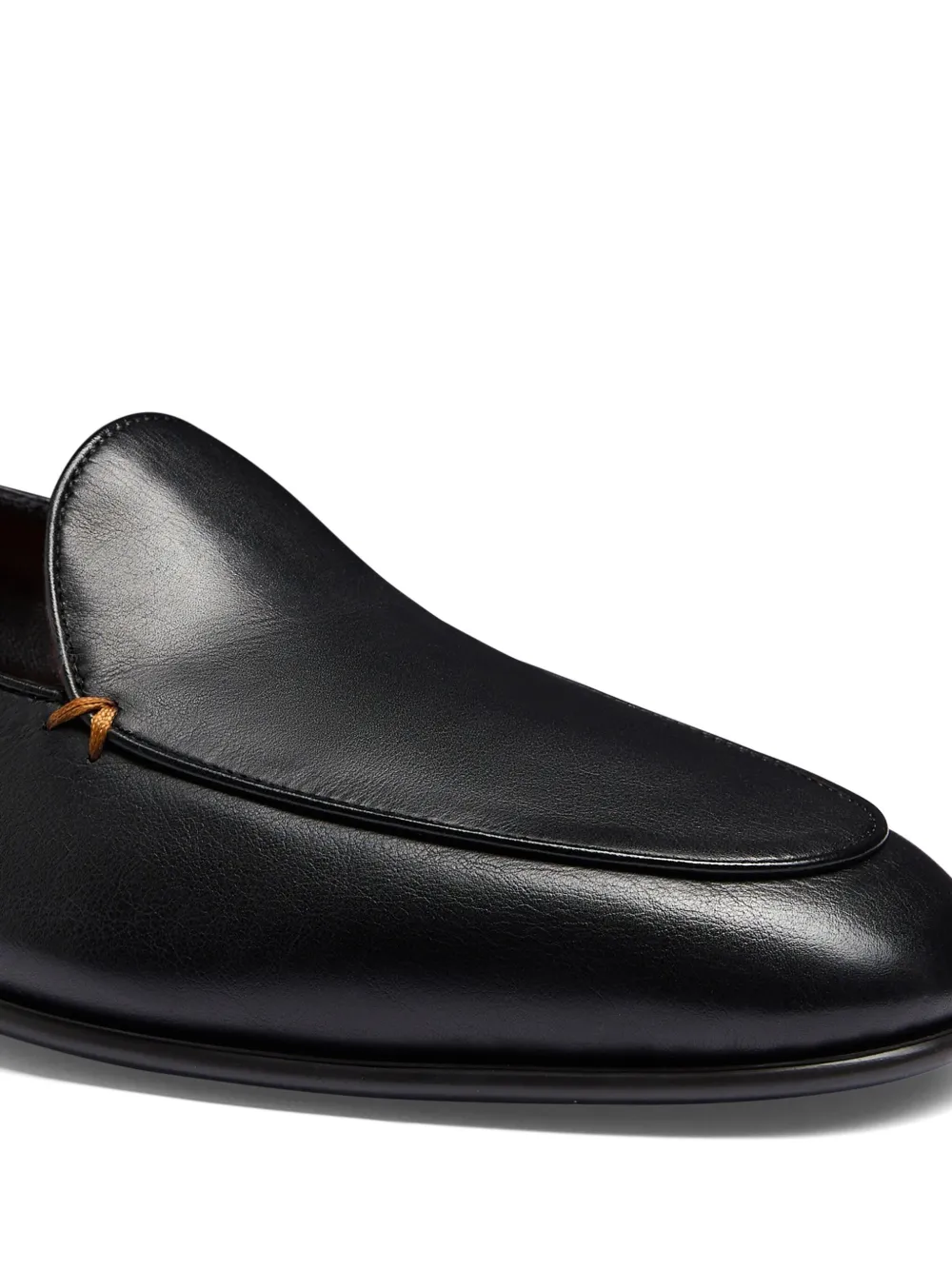 Santoni leather loafers Black