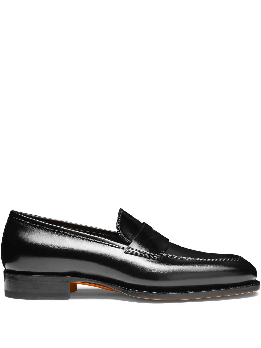 Santoni leather loafers Black