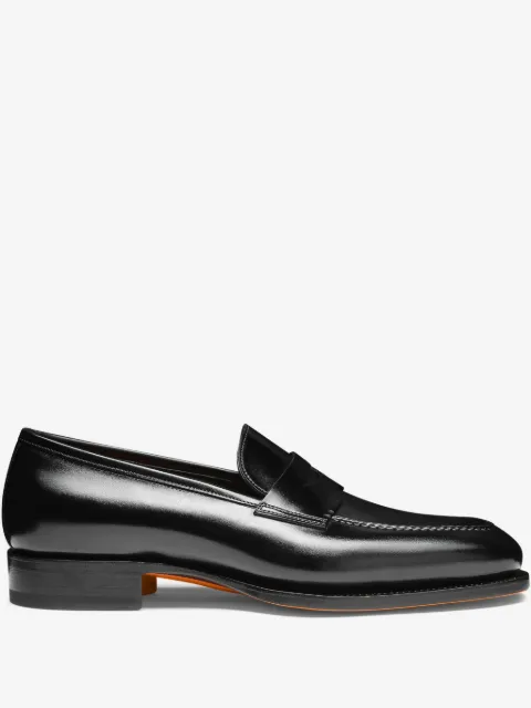 Santoni leather loafers